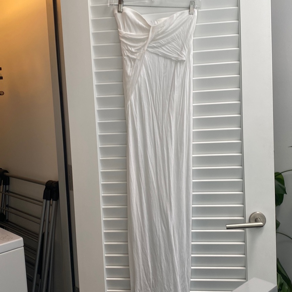 Helmut lang form fitted asymmetrical skirt